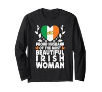 Proud Husband of Beautiful Irish Wife Ireland Flag Manche Longue