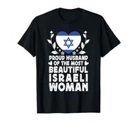 Proud Husband of Beautiful Israeli Wife Israel Flag T-Shirt