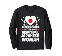 Proud Husband of Beautiful Japanese Wife Japan Flag Manche Longue