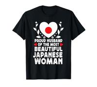 Proud Husband of Beautiful Japanese Wife Japan Flag T-Shirt
