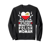 Proud Husband of Beautiful Polish Wife Poland Flag Sweatshirt