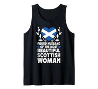 Proud Husband of Beautiful Scottish Wife Scotland Flag Débardeur