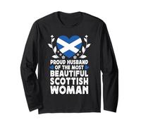 Proud Husband of Beautiful Scottish Wife Scotland Flag Manche Longue
