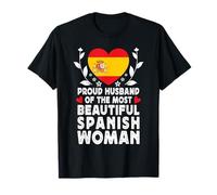 Proud Husband of Beautiful Spanish Wife Spain Flag T-Shirt