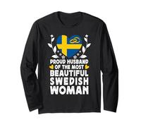 Proud Husband of Beautiful Swedish Wife Sweden Flag Manche Longue