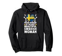 Proud Husband of Beautiful Swedish Wife Sweden Flag Sweat à Capuche