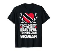Proud Husband of Beautiful Trinidadian Wife Trinidad Flag T-Shirt