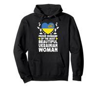 Proud Husband of Beautiful Ukrainian Wife Ukraine Flag Sweat à Capuche