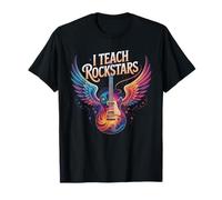 Proud I Teach Rock Stars Teacher Band Camp Choir Inspire Gym T-Shirt