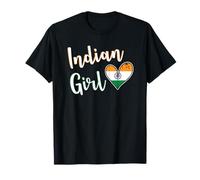Proud Indian Girl India Flag Indian Girlfriend Wife T-Shirt