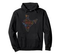 Proud Indian India Lover Map Flag India Sweat à Capuche