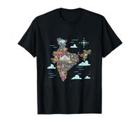 Proud Indian Map Flag India Lover India T-Shirt