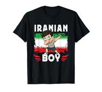 Proud Iranian Boy Dab Pose Iranian Son Guy Iran Flag T-Shirt