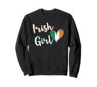 Proud Irish Girl Ireland Flag Irish Girlfriend Wife Sweatshirt