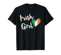 Proud Irish Girl Ireland Flag Irish Girlfriend Wife T-Shirt