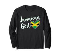 Proud Jamaican Girl Jamaica Flag Jamaican Girlfriend Wife Manche Longue