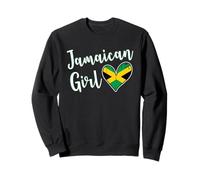 Proud Jamaican Girl Jamaica Flag Jamaican Girlfriend Wife Sweatshirt