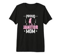 Proud Janitor Mom Cleaning Hero T-Shirt Haut de Gamme