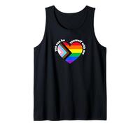 Proud LGBTQ Ally Rainbow Equality Heart Flag Be Yourself Débardeur
