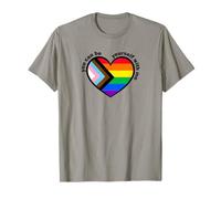 Proud LGBTQ Ally Rainbow Equality Heart Flag T-Shirt