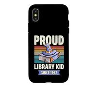 Proud Library Kid Since 1962 Livre d'anniversaire pour Amoureux du Livre Coque pour iPhone X/XS