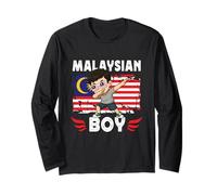 Proud Malaysian Boy Dab Pose Malaysian Son Guy Malaysia Flag Manche Longue