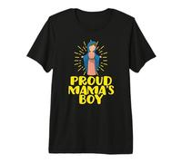 Proud Mama's Our Lady Blessed Mignon Catholic Boy T-Shirt Haut de Gamme