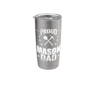 Proud Mason Dad Construction Père Maçonnerie Gobelet isotherme en acier inoxydable double paroi