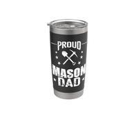 Proud Mason Dad Construction Père Maçonnerie Gobelet isotherme en acier inoxydable double paroi