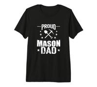 Proud Mason Dad Construction Père Maçonnerie T-Shirt Haut de Gamme