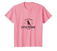 Proud Member Little Pecker Club Woodpecker Pecker T-Shirt, Enfant, Rose, 4 Ans