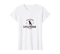Proud Member Little Pecker Club Woodpecker Pecker T-Shirt, Femme, Blanc, XXL