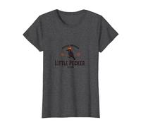 Proud Member Little Pecker Club Woodpecker Pecker T-Shirt, Femme, Chiné Foncé, 3XL
