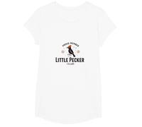 Proud Member Little Pecker Club Woodpecker Pecker T-Shirt, Fille, Blanc, XS