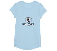 Proud Member Little Pecker Club Woodpecker Pecker T-Shirt, Fille, Bleu Céleste, XS