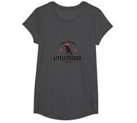 Proud Member Little Pecker Club Woodpecker Pecker T-Shirt, Fille, Chiné Foncé, L
