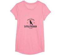 Proud Member Little Pecker Club Woodpecker Pecker T-Shirt, Fille, Rose, M