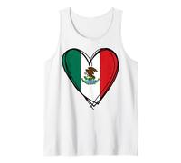 Proud Mexican Boy Girl Dad Mom Tante Lovely Mexico Flag Heart Débardeur