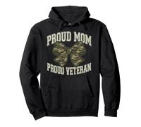 Proud Mom Fière Vétéran Militaire Maman Camouflage Arc Veteran Mère Sweat à Capuche