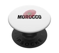 Proud Morocco Identity Flag Fingerprint Heritage Gift PopSockets PopGrip Adhésif