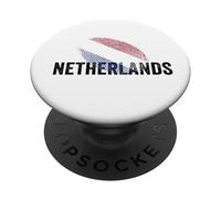Proud Netherlands Identity Flag Fingerprint Heritage Gift PopSockets PopGrip Adhésif