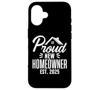 Proud New Homeowner 2025 First Time House Buyer Matching Coque pour iPhone 16