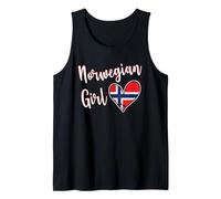 Proud Norwegian Girl Norway Flag Norwegian Girlfriend Wife Débardeur