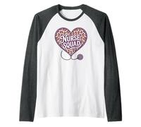 Proud Nurse Squad Valentine Heart Nursing School Life ER RN Manche Raglan