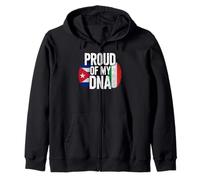 Proud of My DNA Cuban Italian Roots Cuba Italy Sweat à Capuche