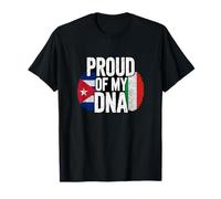 Proud of My DNA Cuban Italian Roots Cuba Italy T-Shirt