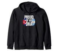 Proud of My DNA Half Argentine Cuban Roots Cuba Sweat à Capuche