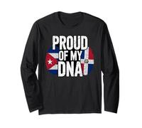 Proud of My DNA Half Cuban Italian Roots Cuba Italy Manche Longue
