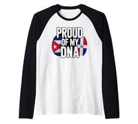 Proud of My DNA Half Cuban Italian Roots Cuba Italy Manche Raglan