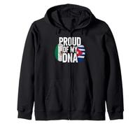 Proud of My DNA Mexico Cuba Flag Mexican Cuban Roots Sweat à Capuche